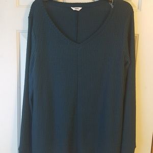 Aqua colored long sleeve tunic